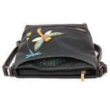 Chala 853DF6 Black DRAGONFLY Sweet Messenger Tote Bag