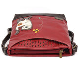 Chala 853SC9 SLIM CAT Burgundy Sweet Messenger Tote Bag