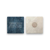 Paisley & Parsley PS-262 TOO LAZY Polka Spots Marble Coaster