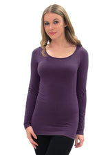 Elietian EGGPLANT One Size Long Sleeve Top