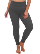 Elietian FLPLLEG-CH CHARCOAL Full Length Curvy Fit One Size Legging