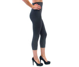 Elietian ET2004PCHA CHARCOAL Crop Curvy Fit One Size Legging