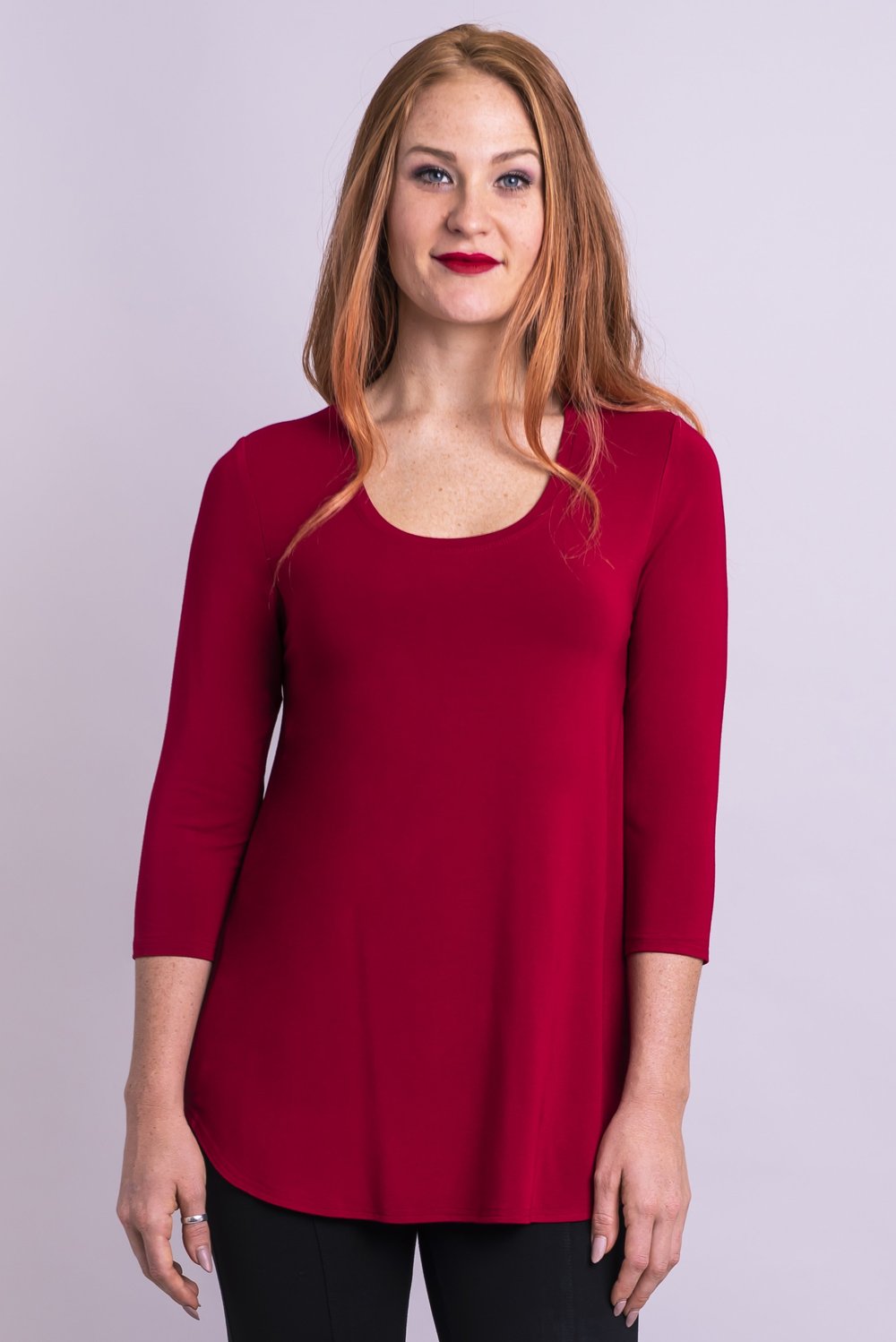 Blue Sky 4633LP LIPSTICK Bamboo 3/4 Sleeve Jazz Top