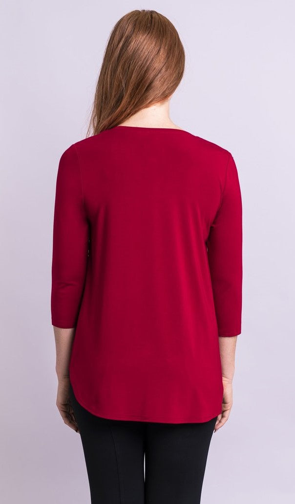 Blue Sky 4633LP LIPSTICK Bamboo 3/4 Sleeve Jazz Top