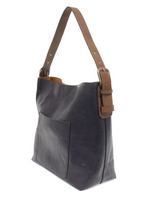 Joy Susan L8008-87S MIDNIGHT BLUE Hobo Handbag With Coffee Handle