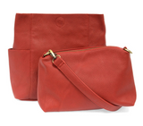Joy Susan L8089-05 Red Kayleigh Side Pocket Bucket Bag
