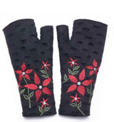 Rising Tide VIOLSB VIOLA SABLE One Size Cotton Jersey Fleece Lined Fingerless Gloves