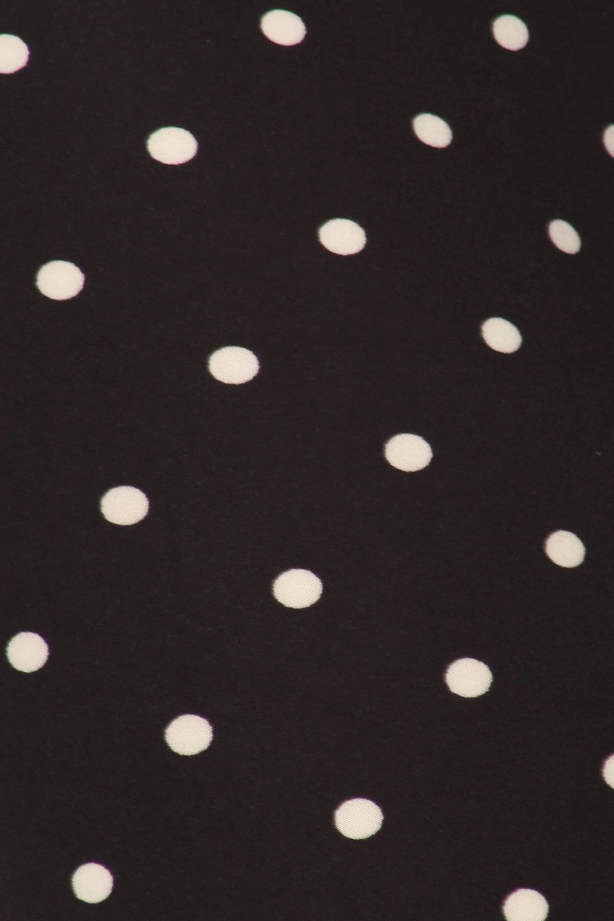 Leggings Depot LDR-R885 1" ELASTIC WAISTBAND BLACK WHITE DOT One Size Full Length Leggings