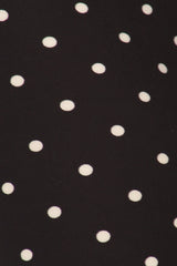 Leggings Depot LDR-R885 1" ELASTIC WAISTBAND BLACK WHITE DOT One Size Full Length Leggings