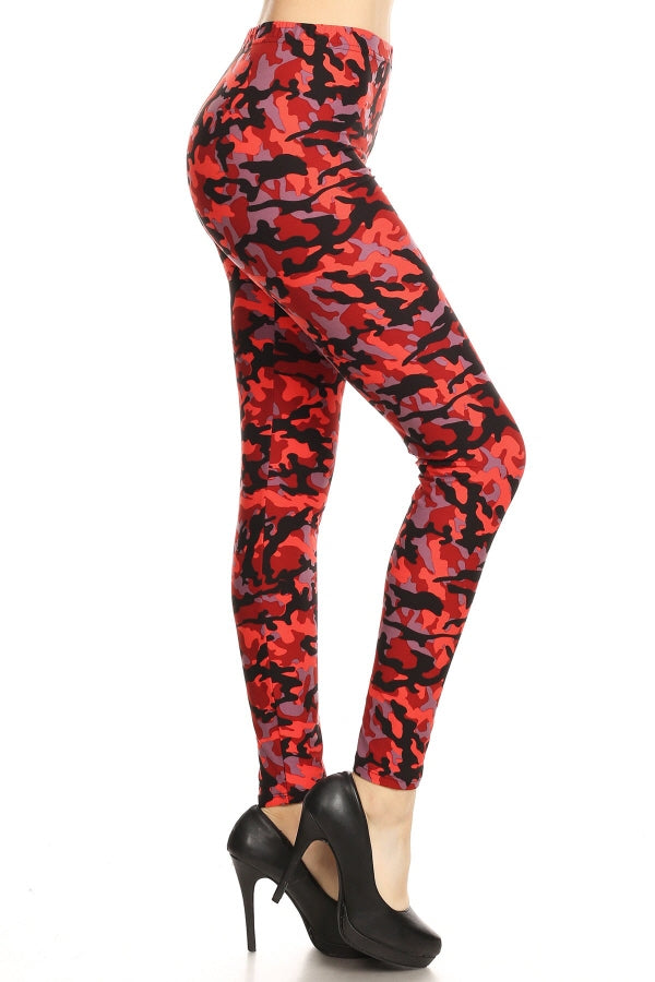 Leggings Depot LDR-S607 Fall Leaves Full Length One Size Leggings