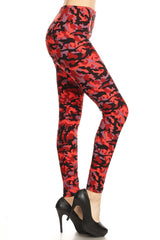 Leggings Depot LDR-S607 Fall Leaves Full Length One Size Leggings