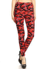 Leggings Depot LDR-S607 Fall Leaves Full Length One Size Leggings