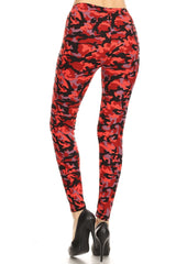 Leggings Depot LDR-S607 Fall Leaves Full Length One Size Leggings