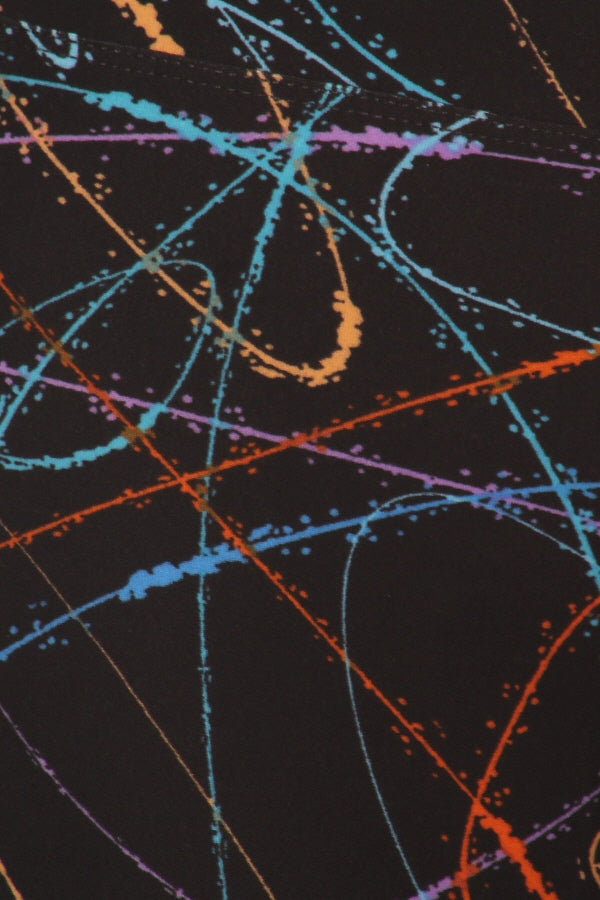 Leggings Depot LY5R-R638 5" YOGA WAISTBAND SCRIBBLE One Size Full Length Leggings