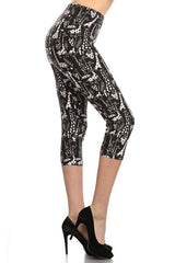 Leggings Depot CPR-R861W GIRAFFE One Size Crop Leggings