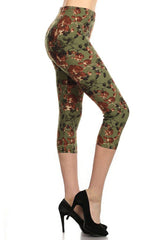 Leggings Depot CPR-S612 VINES One Size Crop Leggings