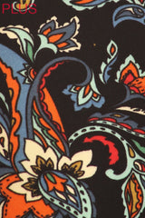 Leggings Depot LDX-R544 1" ELASTIC WAISTBAND MULTICOLOR FLORAL PLUS One Size Full Length Leggings