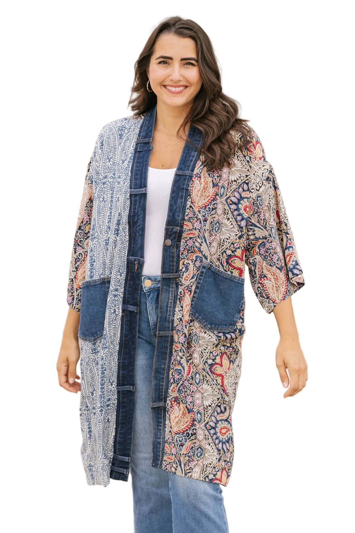 Shannon Passero 5211BP Blue Paisley One Size Janis Cardigan