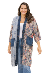 Shannon Passero 5211BP Blue Paisley One Size Janis Cardigan
