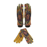 Mediterranean Concepts I624 Artist Inspired Mustard Floral Texting Glove