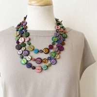 Caracol Multicolor Endless Necklace With Flat Discs