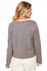 Escape By Habitat 10037VL VOLCANO Soft V-Neck Long Sleeve Short T-Shirt