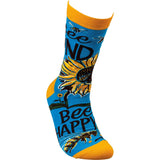 Primitives 105083 Bee Kind Bee Happy Socks Unisex Socks