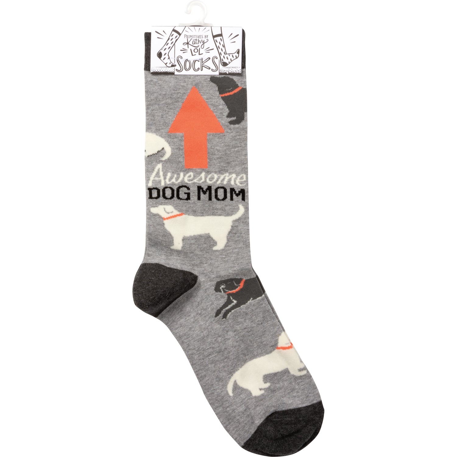 Primitives 105936 "Awesome Dog Mom" Unisex Socks