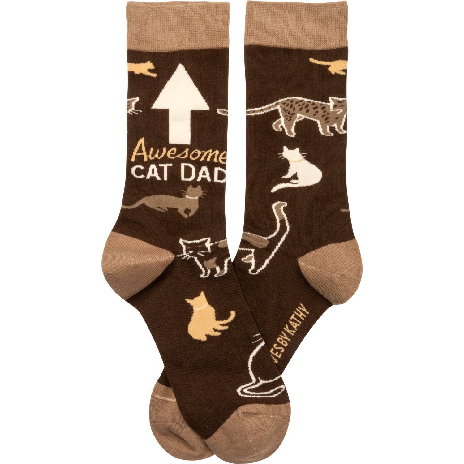 Primitives 105939 "Awesome Cat Dad" Unisex Socks