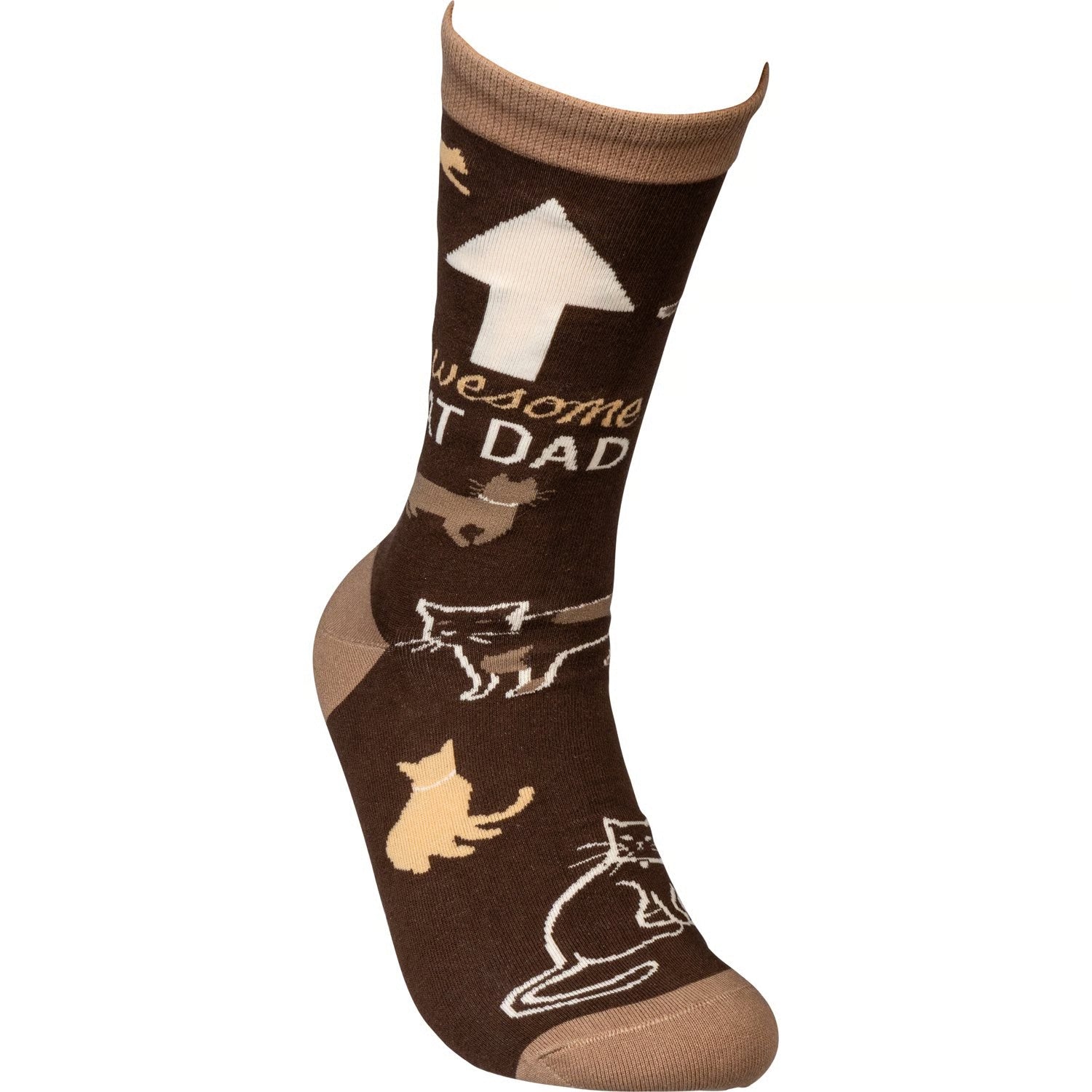 Primitives 105939 "Awesome Cat Dad" Unisex Socks