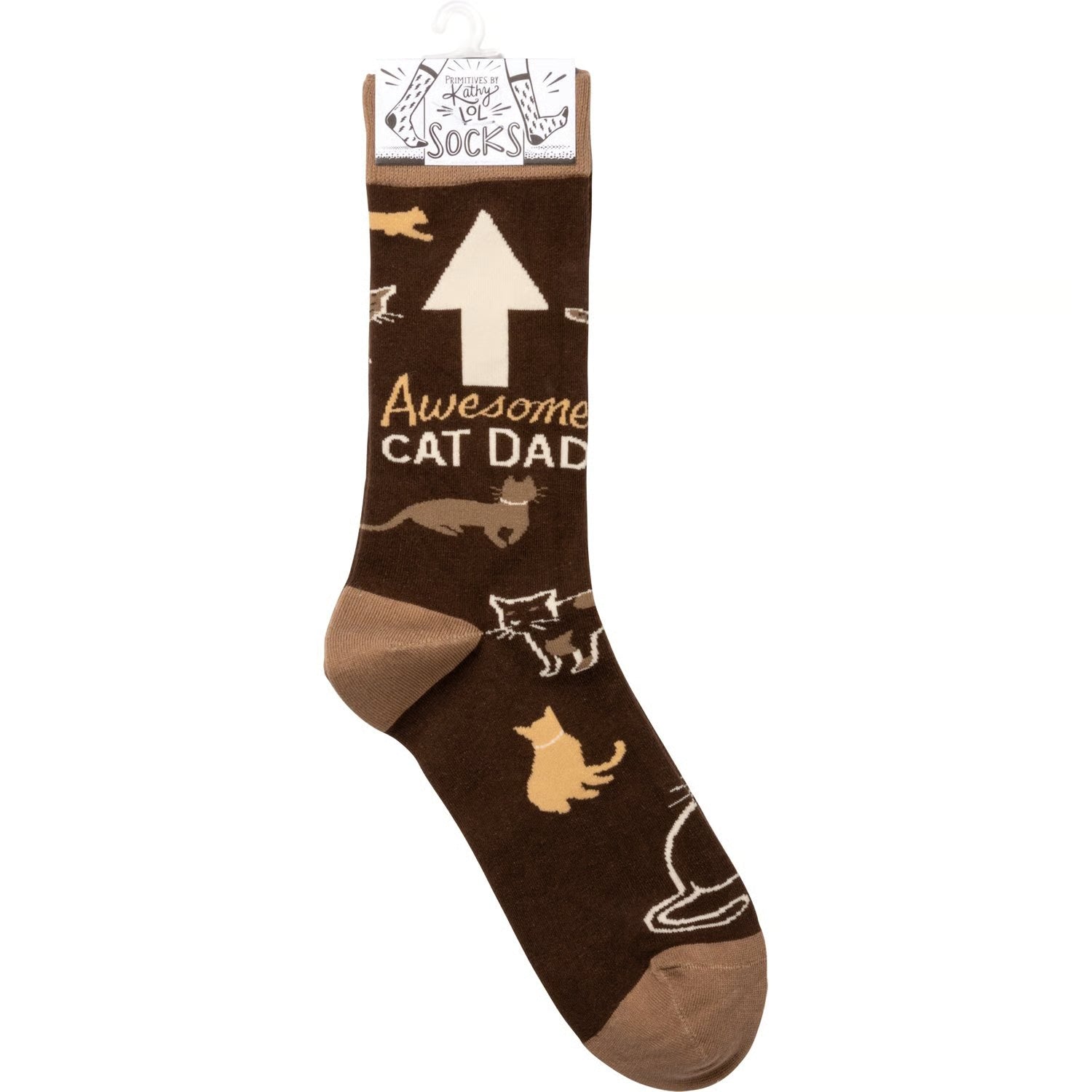 Primitives 105939 "Awesome Cat Dad" Unisex Socks