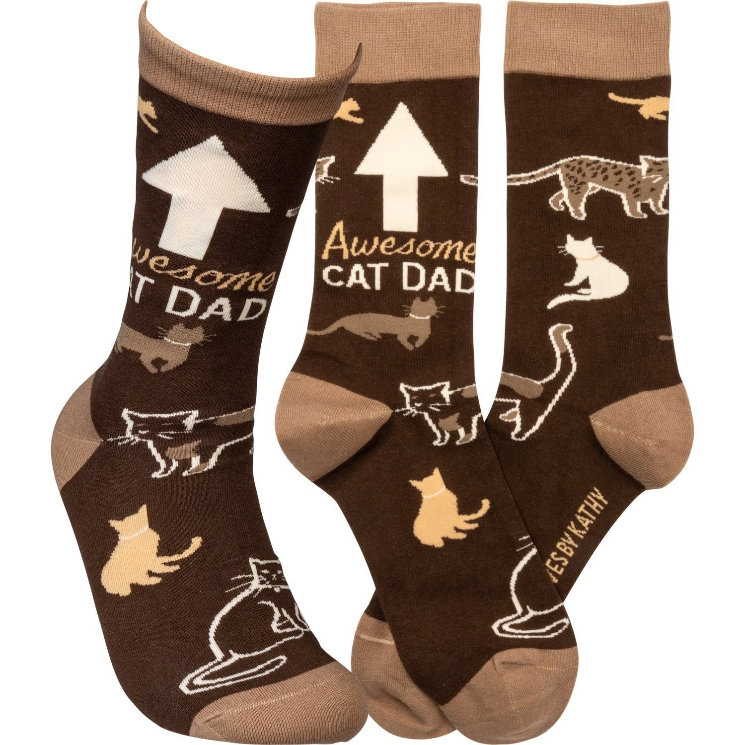 Primitives 105939 "Awesome Cat Dad" Unisex Socks