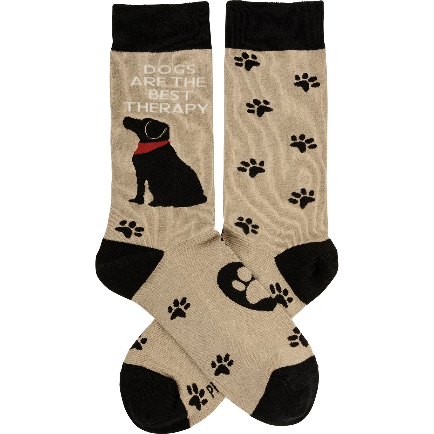 Primitives by Kathy 110064 "Dogs Are The Best Therapy" Unisex Socks