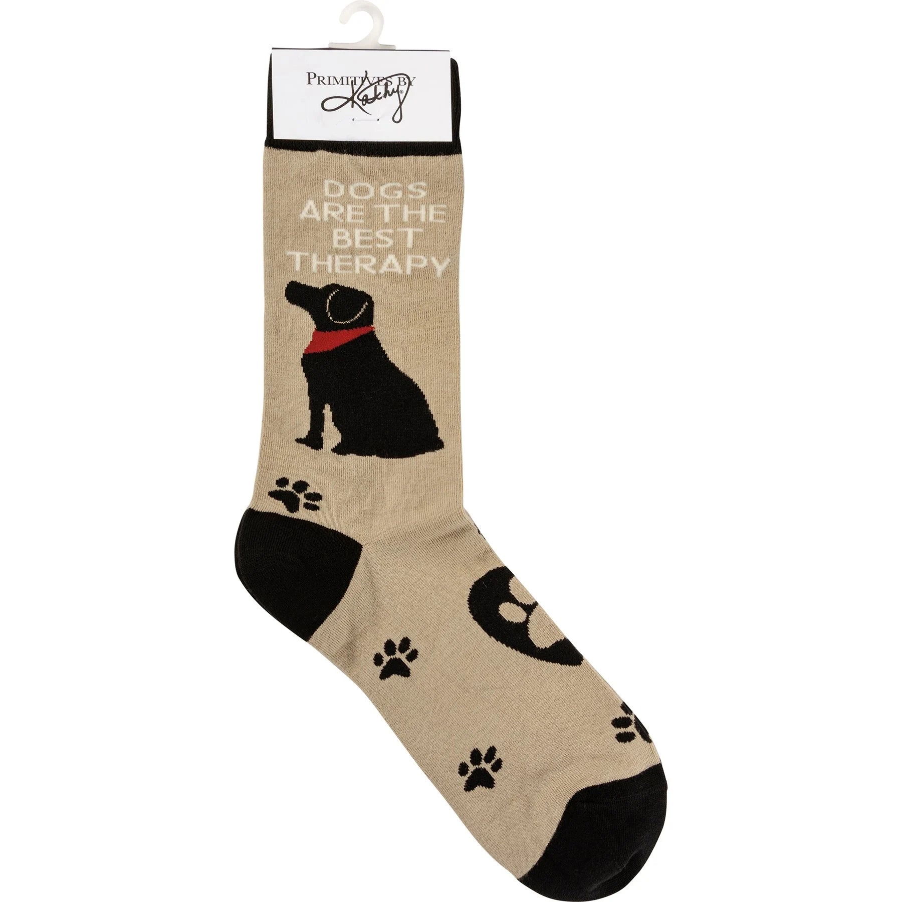Primitives by Kathy 110064 "Dogs Are The Best Therapy" Unisex Socks