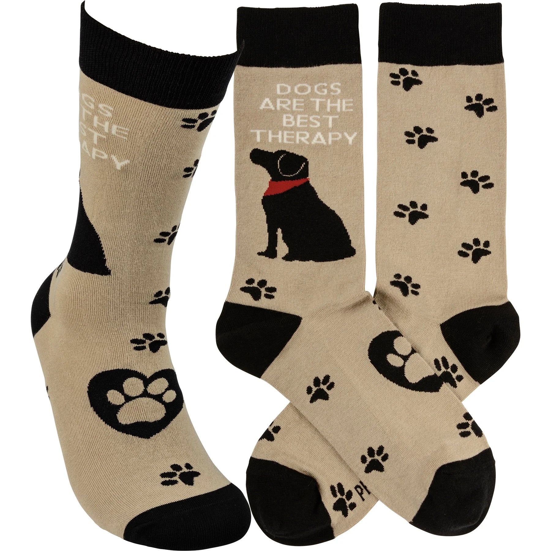 Primitives by Kathy 110064 "Dogs Are The Best Therapy" Unisex Socks