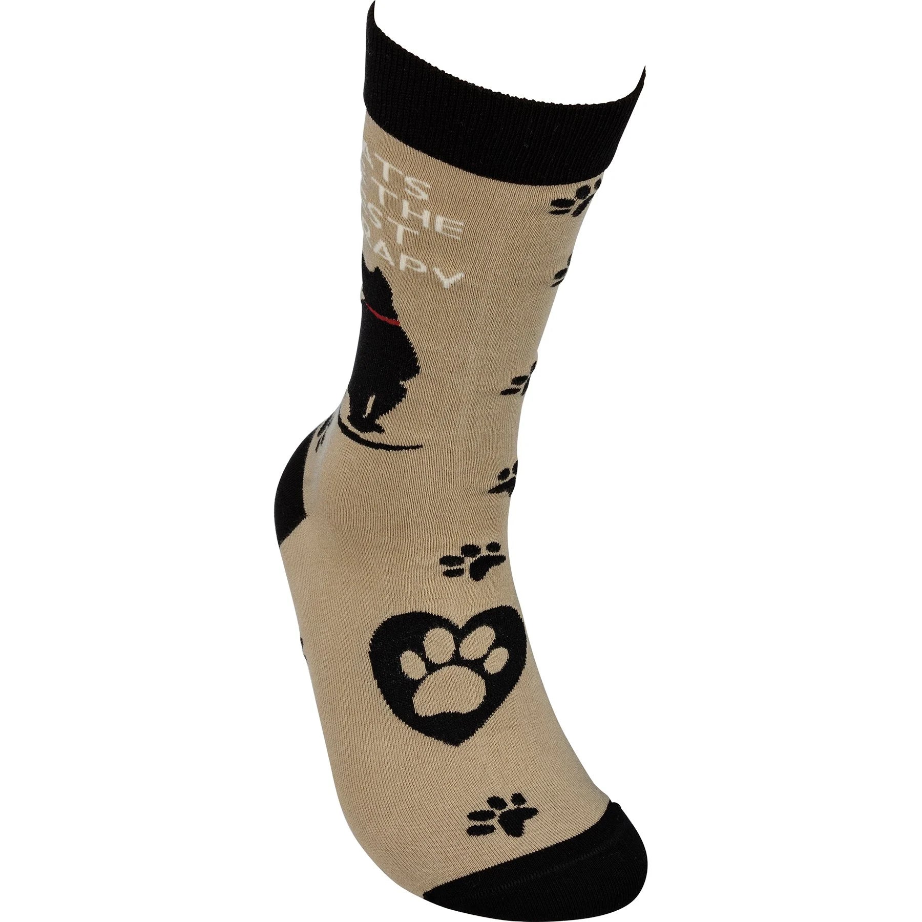 Primitives by Kathy 110065 "Cats Are The Best Therapy" Unisex Socks