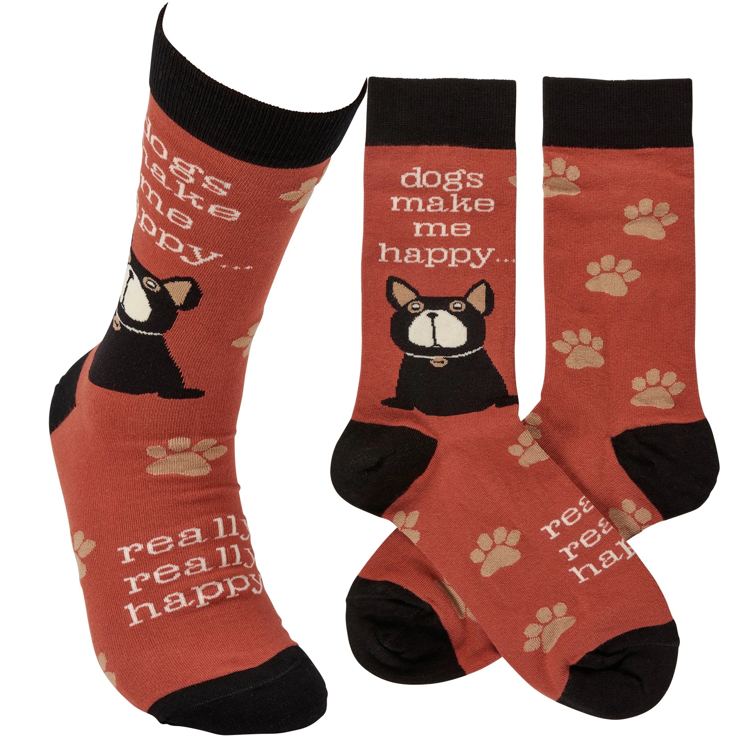 Primitives 116519 DOGS MAKE ME HAPPY Unisex Socks