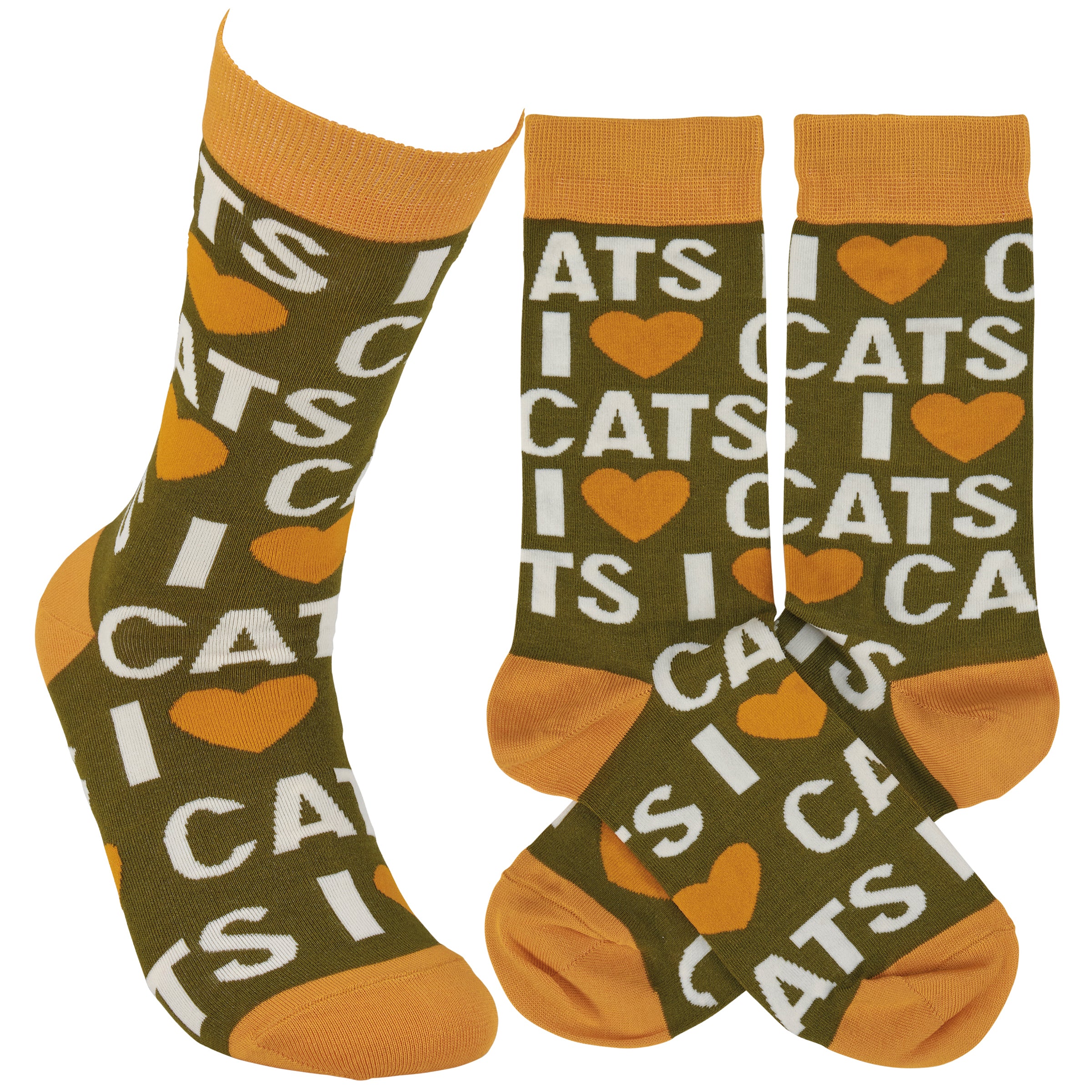 Primitives 118022 I Love Cats Unisex Socks