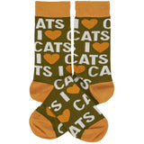 Primitives 118022 I Love Cats Unisex Socks