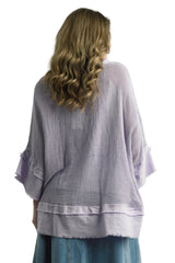 Tempo Paris 12189CLV LAVENDER 100% Wash Cotton Mesh Topper With Matching Tank