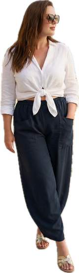 Transparente 1234BK BLACK 100% Cotton Slacks