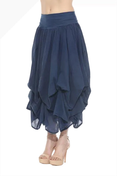 Apparel Love 131DD DARK DENIM 100% Cotton Bubble Skirt