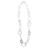 Chanour 4004 Handmade 925 Silver Plated Pewter Loop Chain Necklace