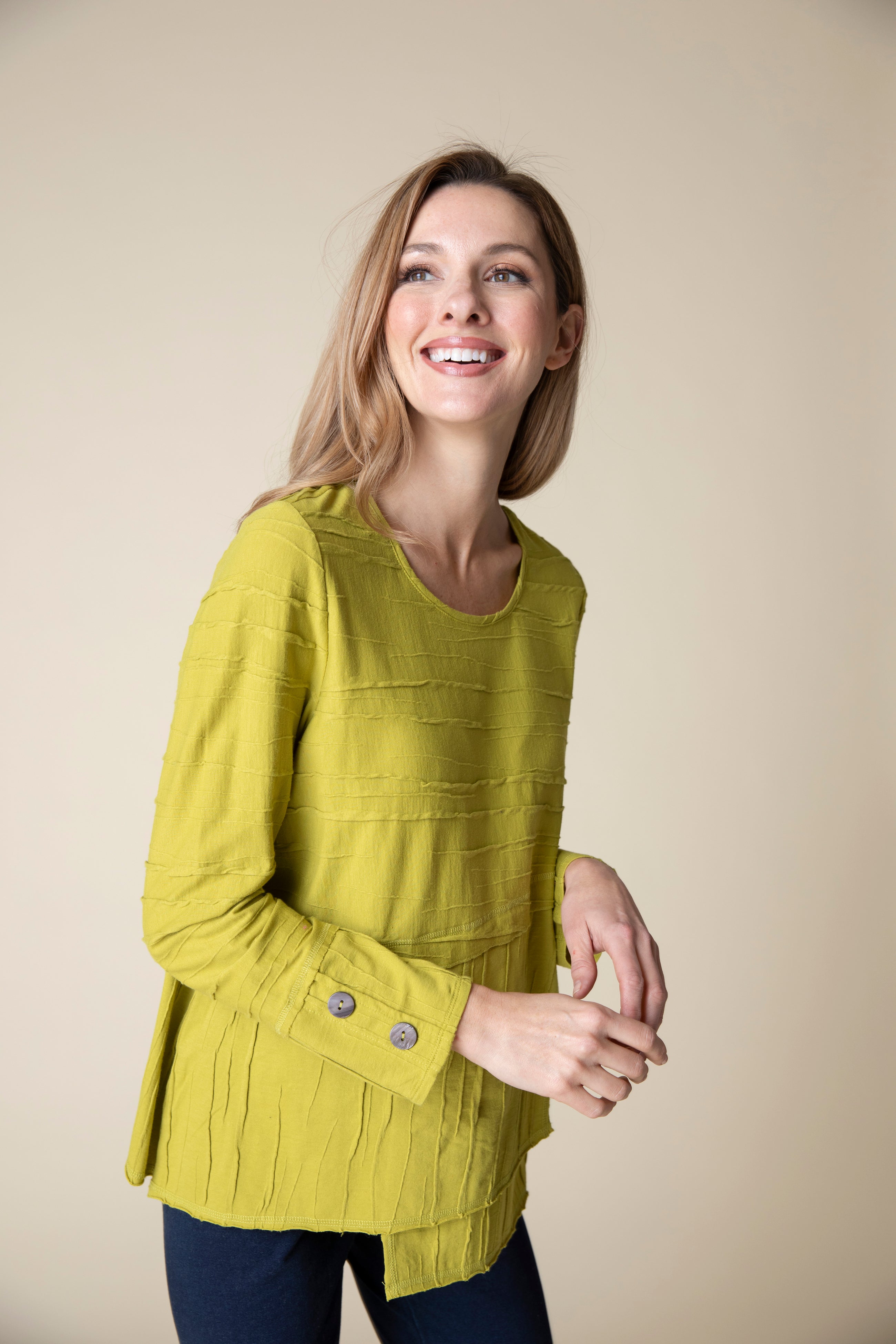 Habitat 16531PR Pear Steady Stream Overlay Knit Top