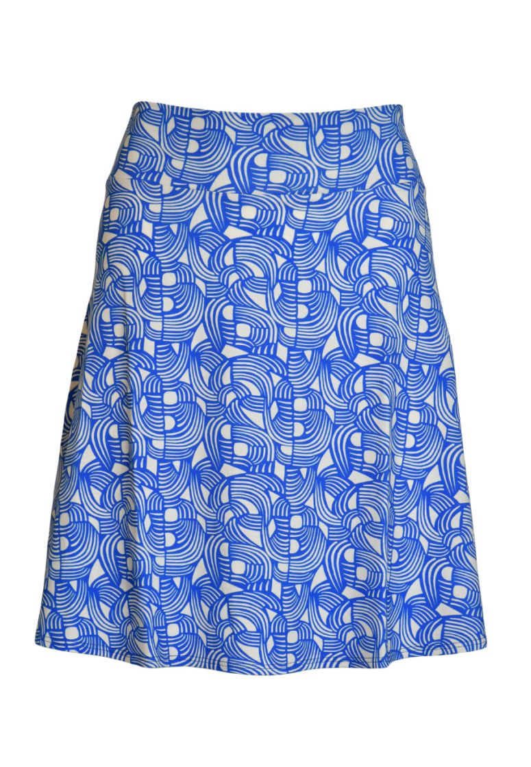 Salaam 1905 Blue Knots Flippy Skirt