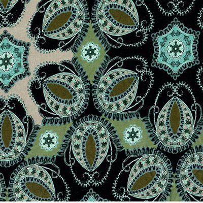 Salaam KSI22-2001 GREEN PAISLEY Flippy Skirt