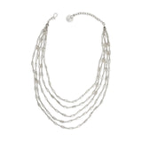 Chanour SLVR1055 Handmade Multi Chain Silver Plated Pewter Necklace
