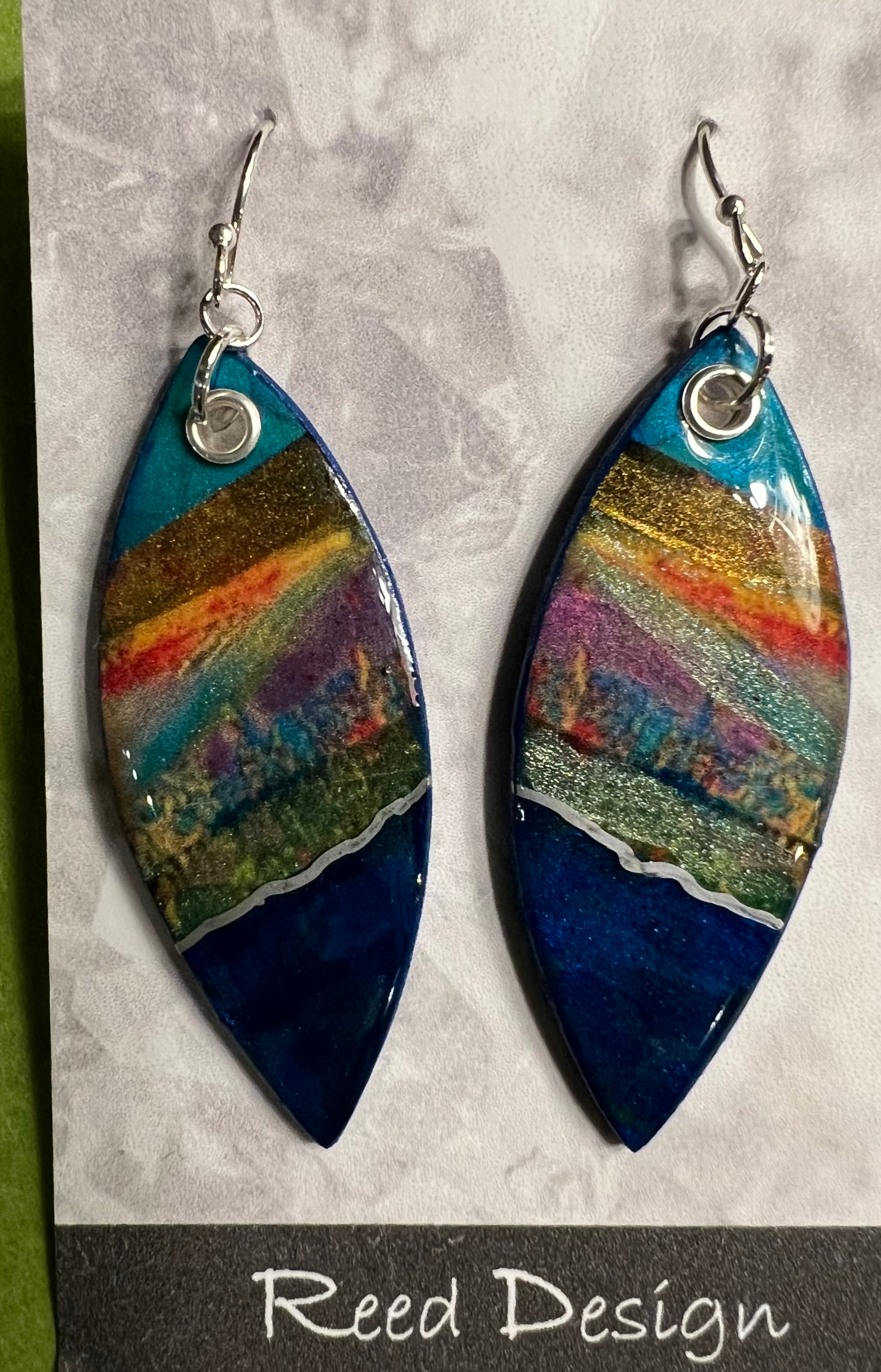 Susan Reed SR2 Handmade Wood & Resin Earrings