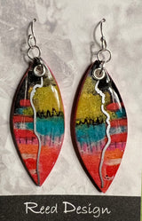 Susan Reed SR3 Handmade Wood & Resin Earrings