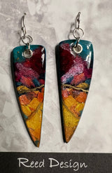 Susan Reed SR5 Handmade Wood & Resin Earrings